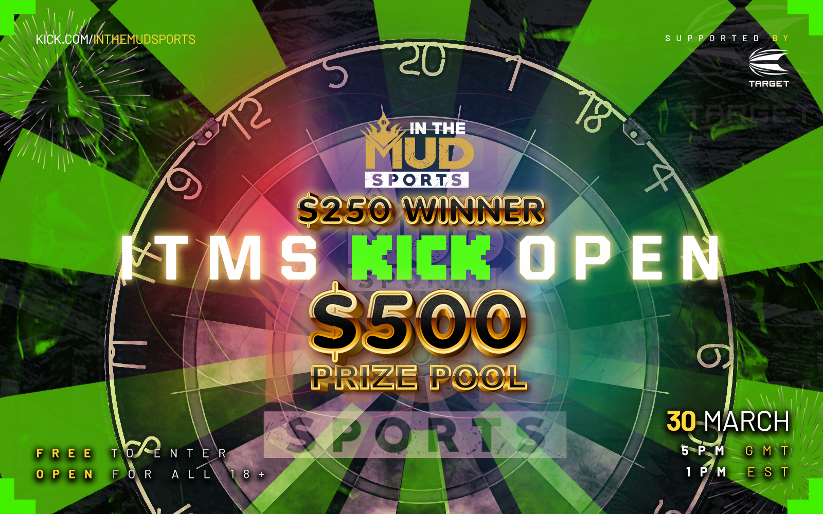 ITMS KICK Open Darts $500 Invitational Tournament
