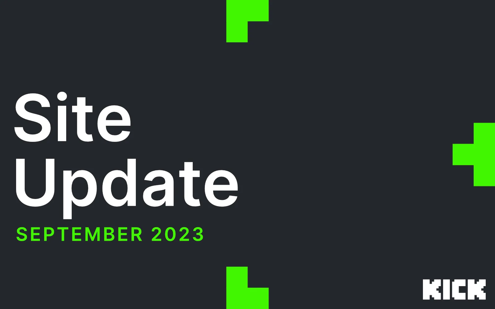 Site Updates - 14/09/2023